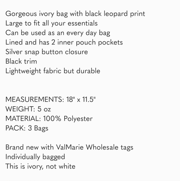 Ivory & leopard bag - Picture 8 of 8